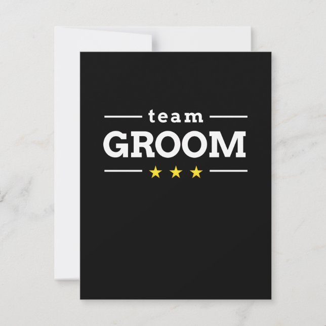 Team Groom Thank You Card (Front)