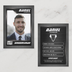 Team Groom Trading Cards, Gifts for Groomsmen Calling Card