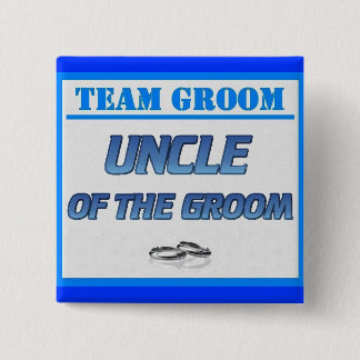 Team Groom Uncle 15 Cm Square Badge
