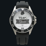 Team groom watch<br><div class="desc">Hello and welcome ,  this funny and unique design "Team Groom" to wear the day of the Bachelor Party or Wedding Day.


#wedding #groom #teamgroom  #groom #funny  #cool #bachelorparty #vintage #hipster #bride #engagement #funnygroom #sunglasses #hat #bowtie #groomgift #bachelorgift #weddingparty #bestman #fun</div>