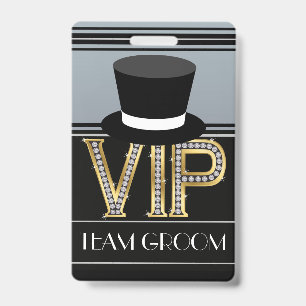 Team Groom Wedding Badge ID Badge
