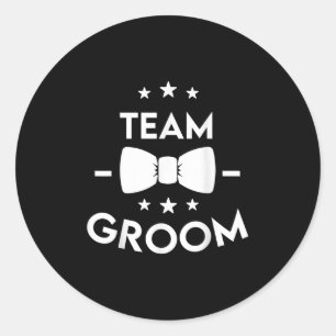 Team Groom Wedding Party Gift Classic Round Sticker