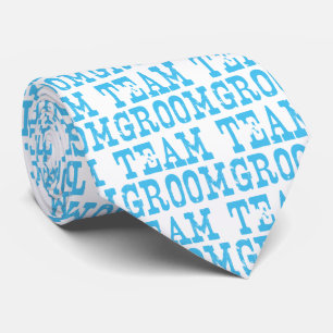 Team Groom Western Blue Tie