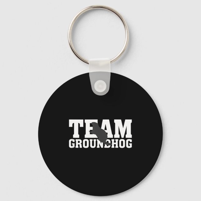 Team Groundhog Funny Groundhog Day Tank Top  Key Ring (Front)