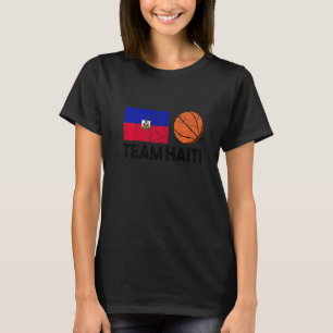 Team Haiti Haiti Haitian Flag Basketball Fan T-Shirt