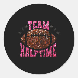 Team Halftime Super American Football Day Group Ma Classic Round Sticker