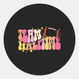 Team Halftime Super Football Day Group Matching  Classic Round Sticker