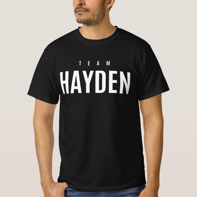 Team Hayden Personalised Name  T-Shirt (Front)