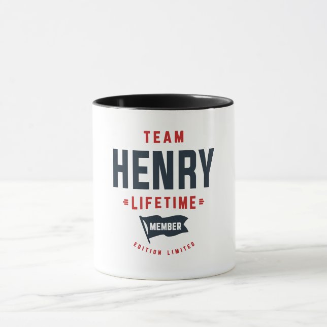 Team Henry Lifetime Member Funny Name Henry Mug (Center)
