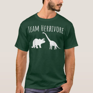 Team Herbivore Dinosaur Vegan Vegetarian Plant Bas T-Shirt