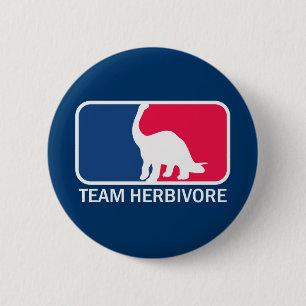 Team Herbivore Vegetarian Vegan 6 Cm Round Badge