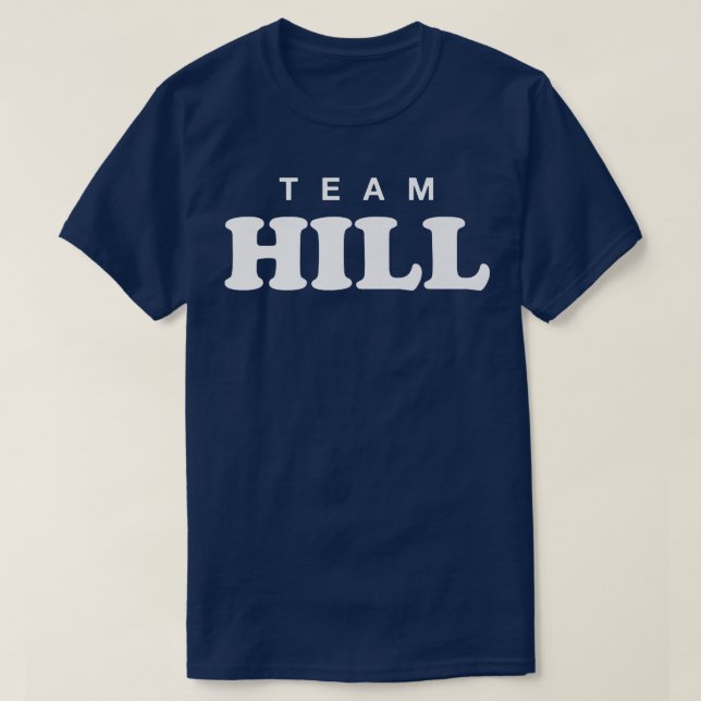 Team Hill Personalised Surname Bride Groom Family  T-Shirt (Design Front)