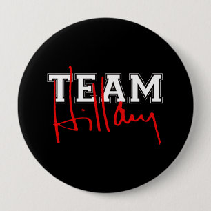 TEAM HILLARY WHITE.png 10 Cm Round Badge