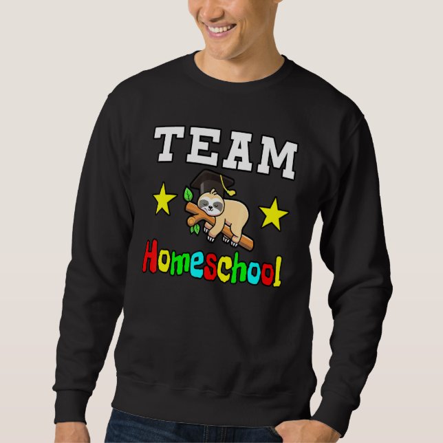 Team Homeschool Sloth Graduation Sweatshirt (Front)