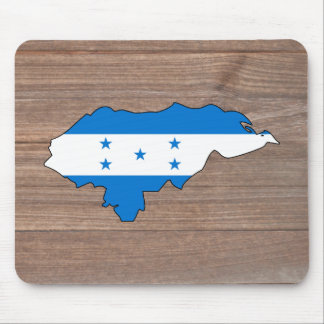 Team honduras Flag Map on Wood Mouse Pad