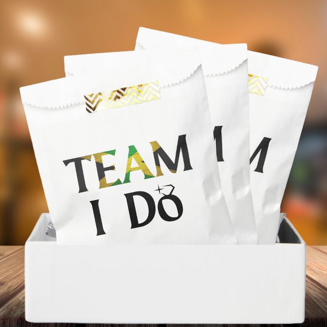 Team I Do Jamaican Flag Wedding Bachelorette Party Favour Bag (Team I Do Jamaican Flag Wedding Bachelorette Party Favor Bag)