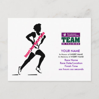 Team in Training: Thank You Postcard