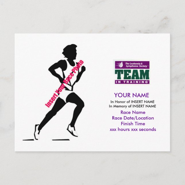 Team in Training: Thank You Postcard (Front)