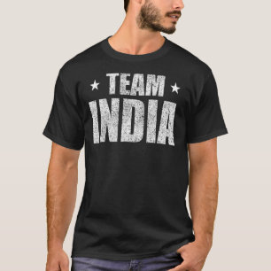 Team India Patriotic Country Support Retro T-Shirt
