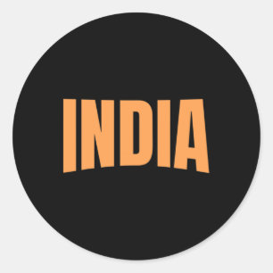 Team India World Cricket Cup Fan Jersey 1 Classic Round Sticker