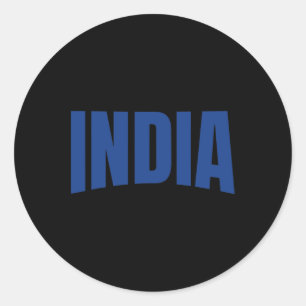 Team India World Cricket Cup Fan Shirt Jersey Classic Round Sticker