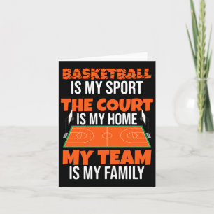 Team is family proud basketball player t shirt card