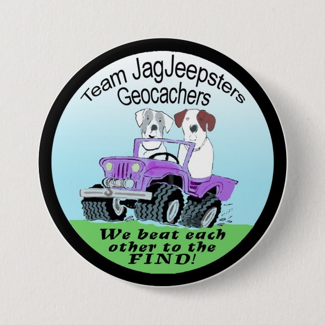 Team JagJeepsters Geocaching Badge (Front)