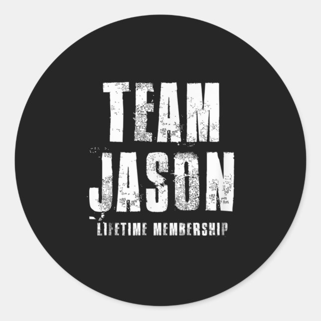 Team Jason Motivational Insrational Proud Family  Classic Round Sticker (Front)