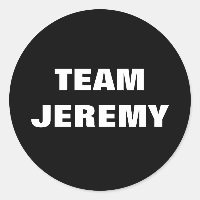 Team Jeremy Stickers (Front)