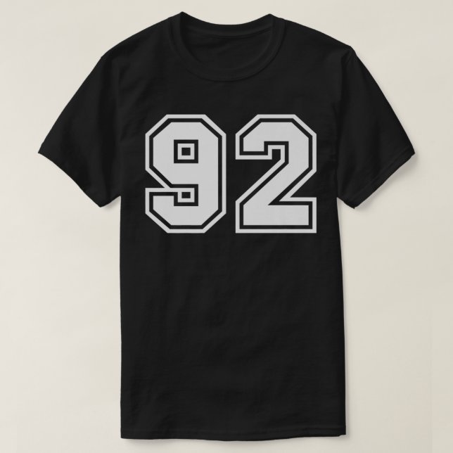 Team Jersey Number #92 Sports Gift Premium  T-Shirt (Design Front)