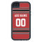 Team Jersey Red Black Custom Name Number