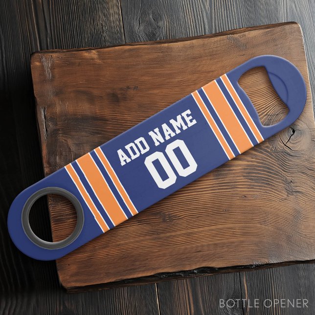 Team Jersey with Custom Name and Number (Custom Bottle Opener)