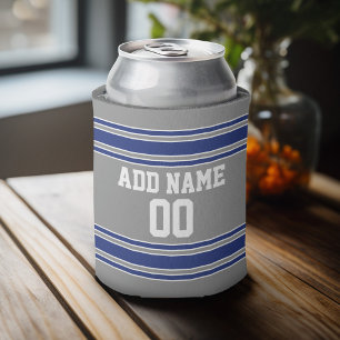 Team Jersey with Custom Name and Number Can Cooler