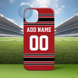 Team Jersey with Custom Name and Number iPhone 15 Case