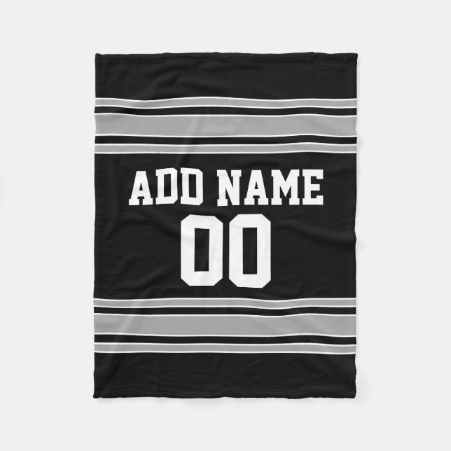 Team Jersey with Custom Name and Number Fleece Blanket (Front)