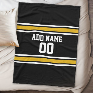 Team Jersey with Custom Name and Number Fleece Blanket