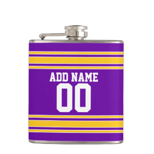 Team Jersey with Custom Name and Number Hip Flask