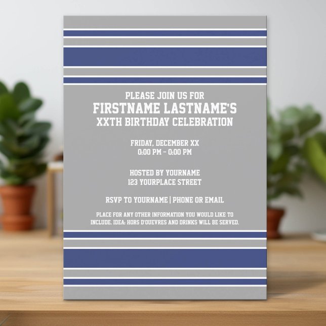 Team Jersey with Custom Name and Number Invitation (Custom Invitation with Download Option)