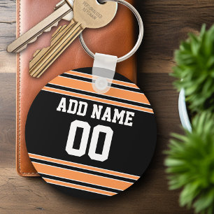Team Jersey with Custom Name and Number Key Ring