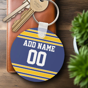 Team Jersey with Custom Name and Number Key Ring