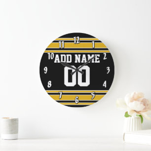 Team Jersey with Custom Name and Number Large Clock