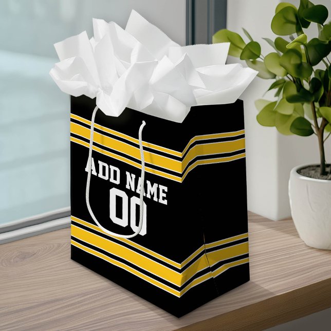 Team Jersey with Custom Name and Number Medium Gift Bag (Custom Gift Bag)