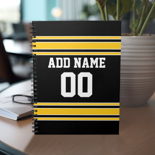 Team Jersey with Custom Name and Number Notebook