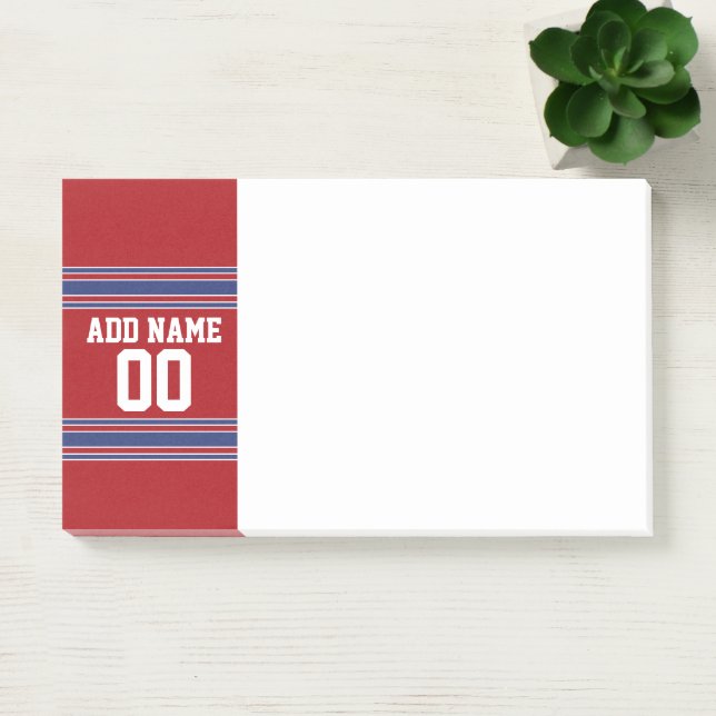 Team Jersey with Custom Name and Number Post-it Notes (Office)