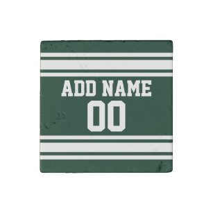 Team Jersey with Custom Name and Number Stone Magnet