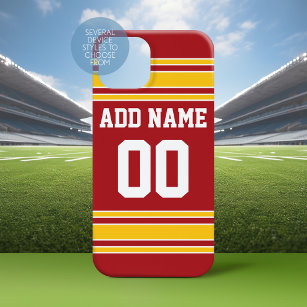 Team Jersey with Name and Number iPhone 15 Case