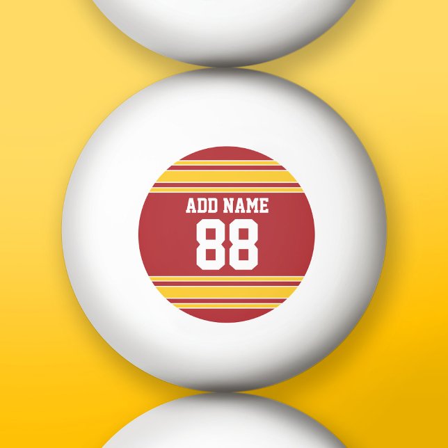 Team Jersey with Name and Number Ping Pong Ball (Custom Ping Pong Balls)