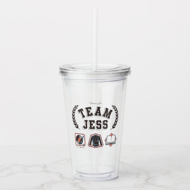 Team Jess Gilmore Girls Design Acrylic Tumbler (Front)