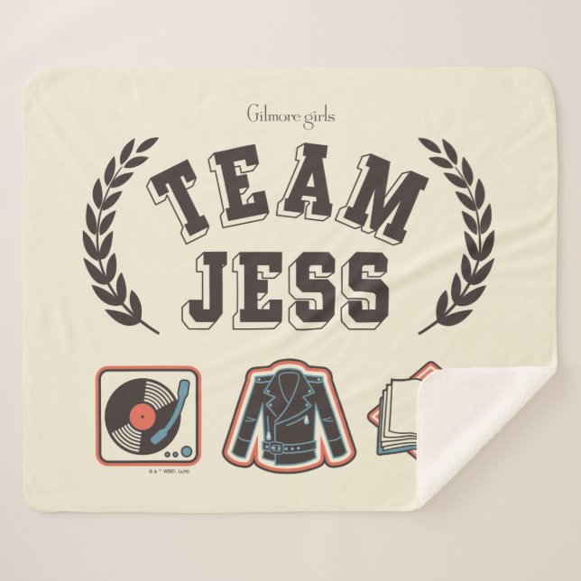 Team Jess Gilmore Girls Design Sherpa Blanket (Front (Horizontal))