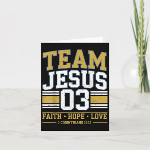 Team Jesus 03 Christian Faith Men Teen Girl Toddle Card